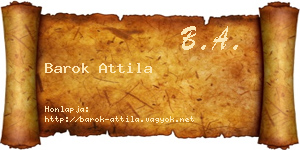 Barok Attila névjegykártya